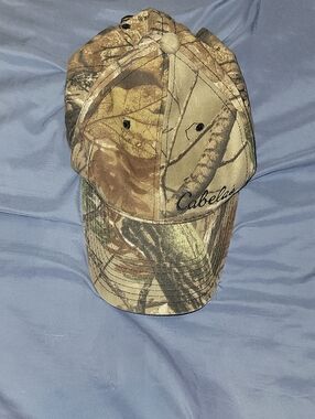 Cabela's Realtree-Style Camouflage Cap in Brown and Green